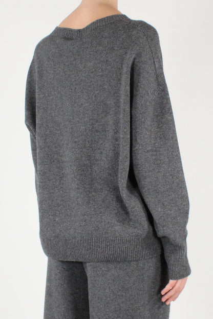 Maglione Scollo Tondo Misto Lana