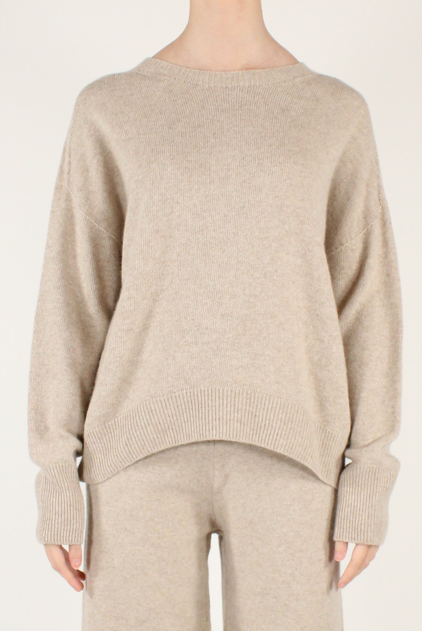 Maglione Scollo Tondo Misto Lana