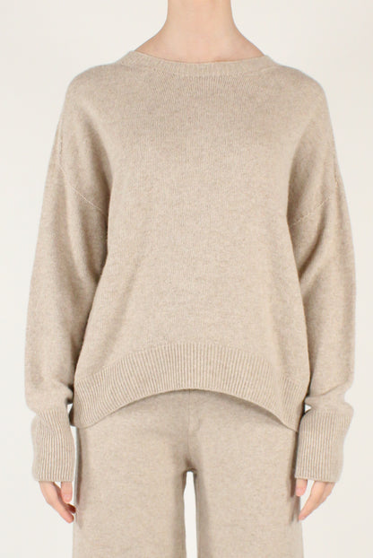 Maglione Scollo Tondo Misto Lana