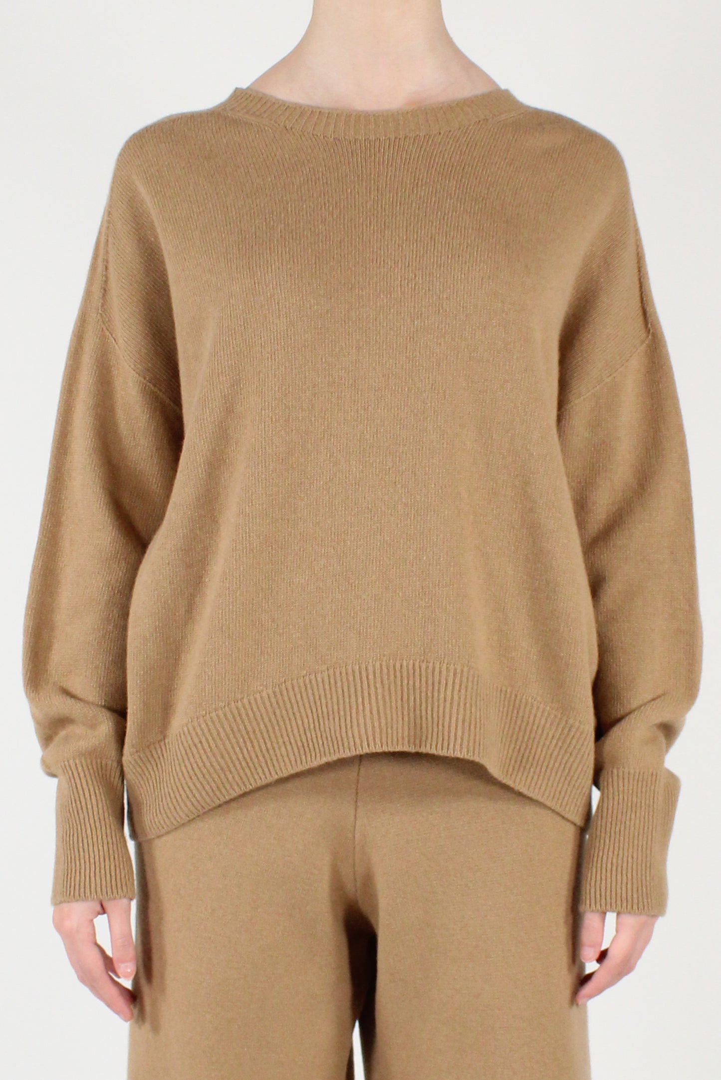 Maglione Scollo Tondo Misto Lana