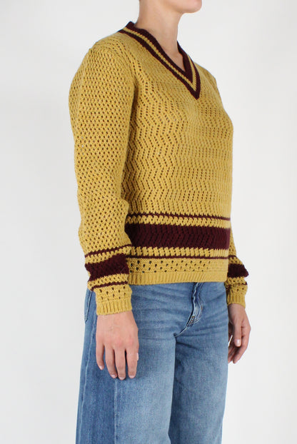 Zig Zag Openwork Sweater