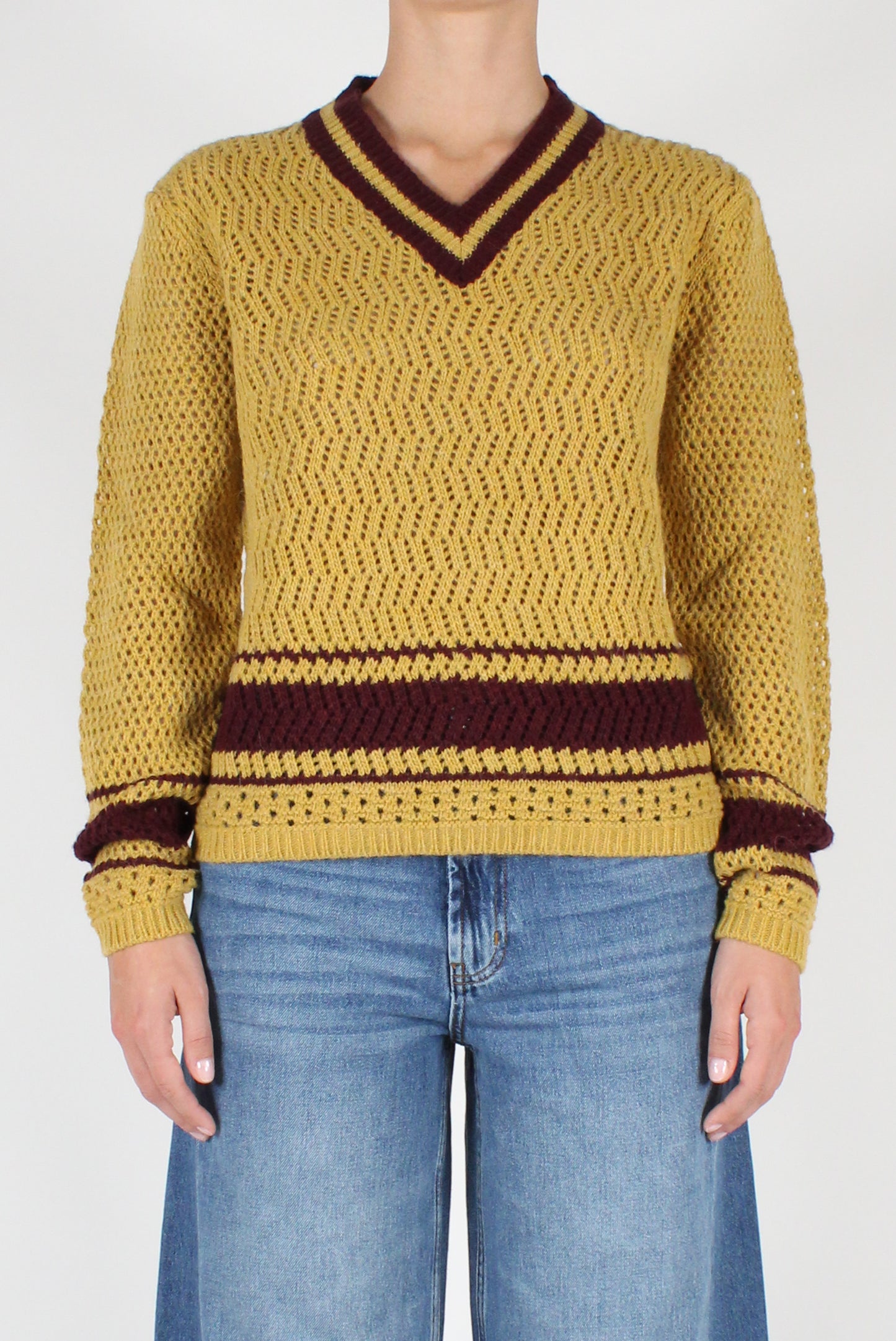 Zig Zag Openwork Sweater