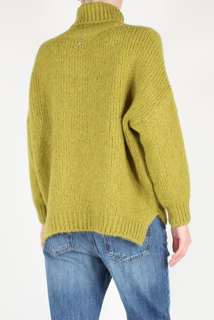 Asymmetrical Turtleneck with Slits