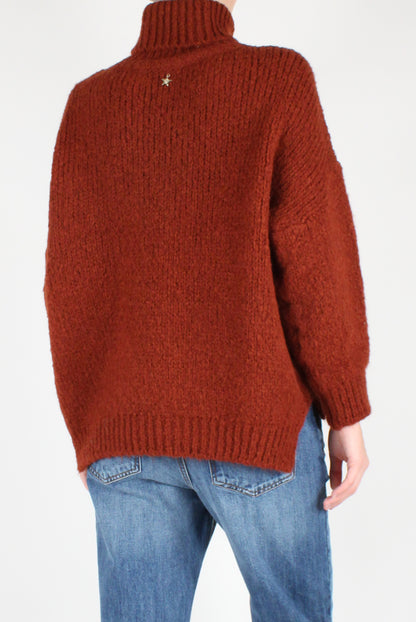 Asymmetrical Turtleneck with Slits