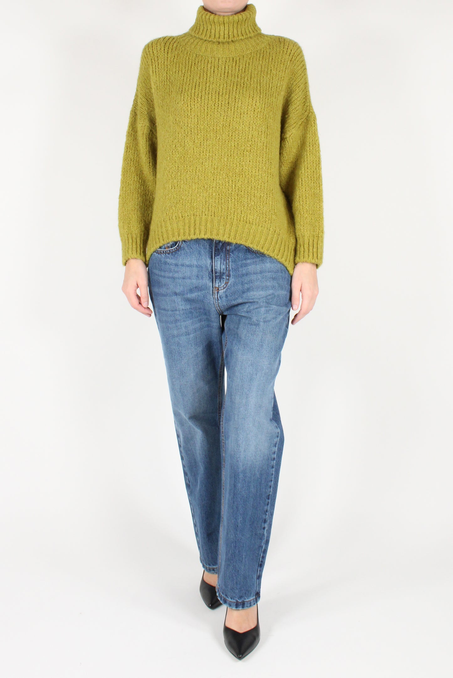 Asymmetrical Turtleneck with Slits