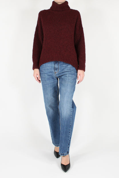 Asymmetrical Turtleneck with Slits