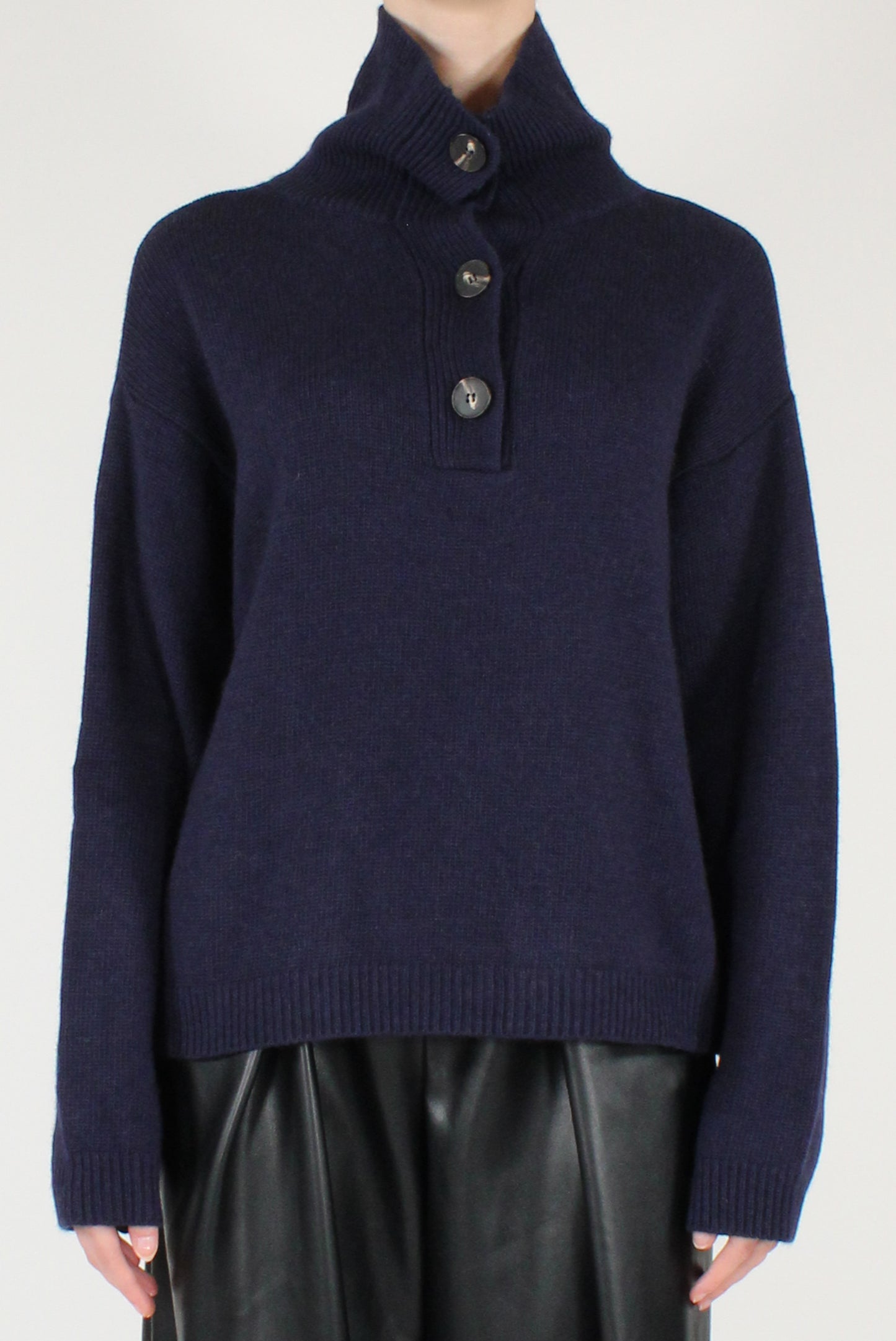 Maglione Scollo a Polo con Bottoni