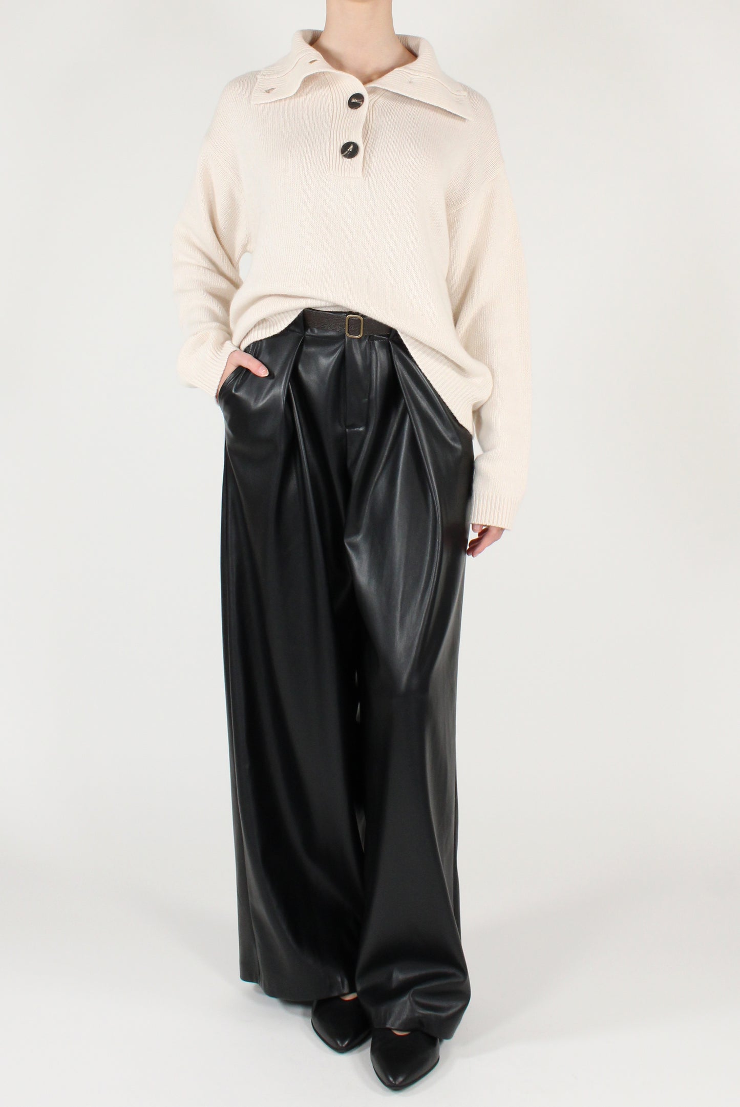 Maglione Scollo a Polo con Bottoni