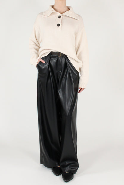 Maglione Scollo a Polo con Bottoni