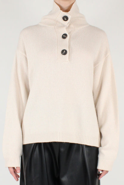 Maglione Scollo a Polo con Bottoni