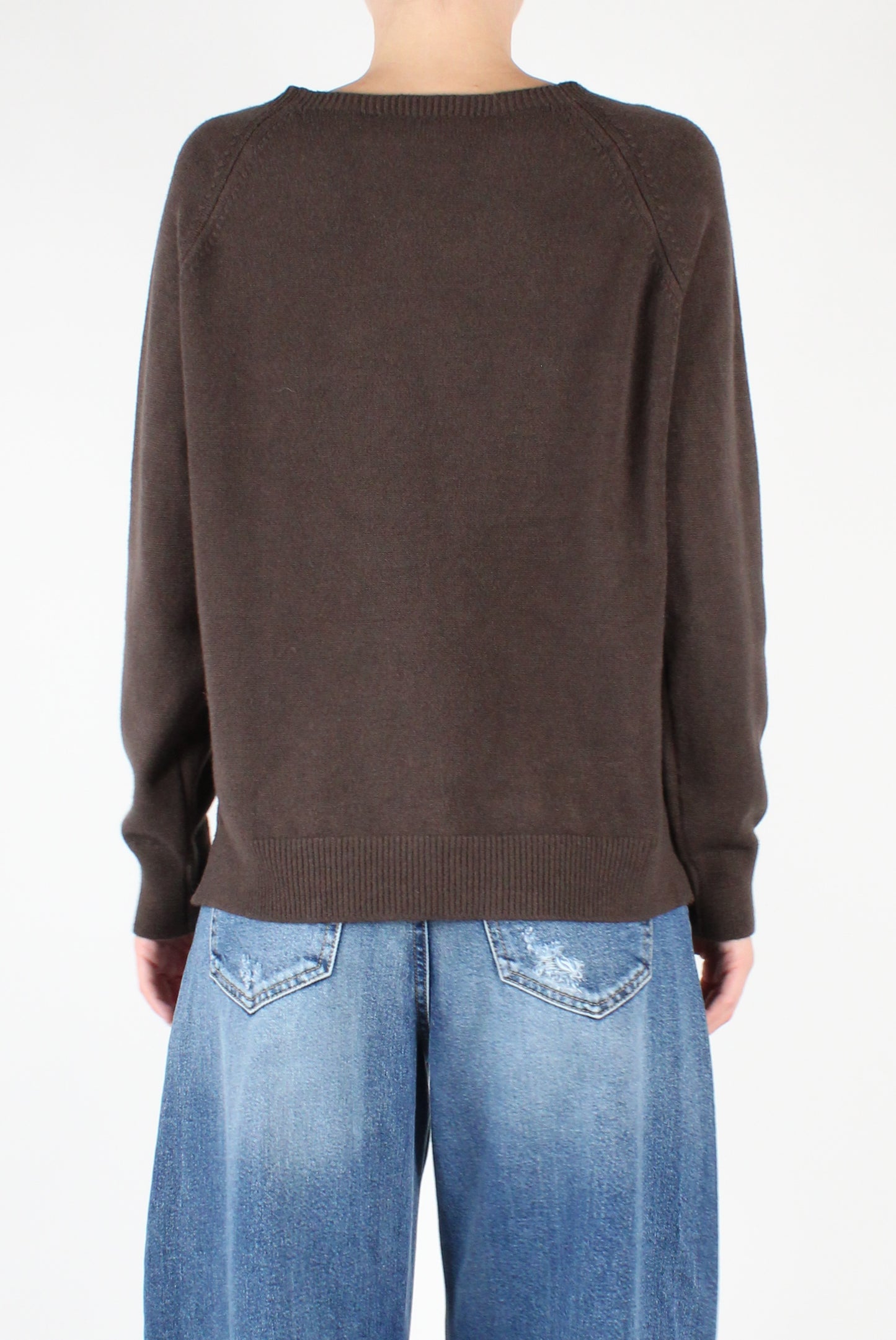 Asymmetric Crewneck Sweater