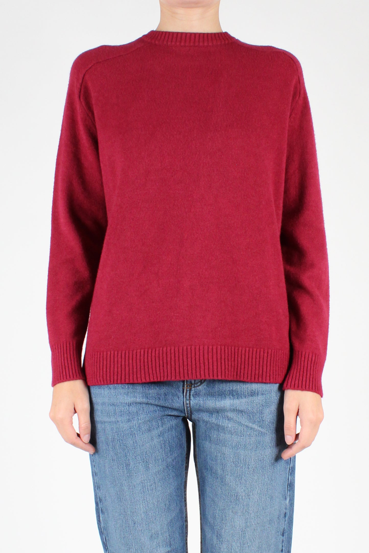 Viscose Blend Crew Neck Sweater