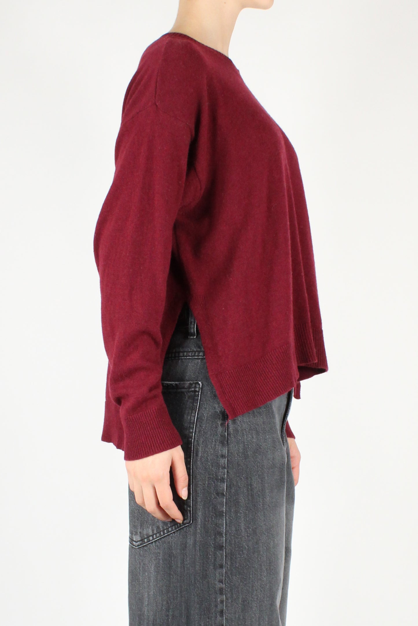 Oversized Asymmetric Crewneck Sweater