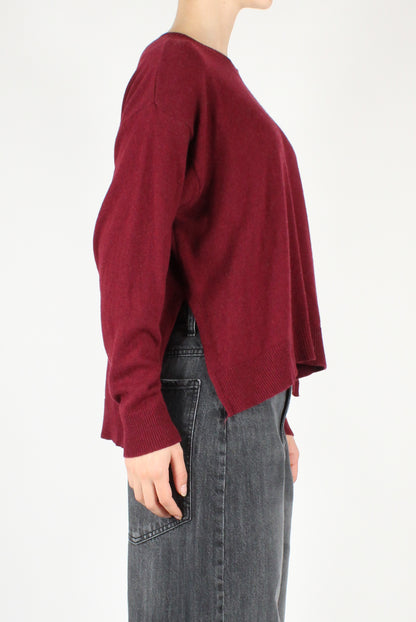 Oversized Asymmetric Crewneck Sweater