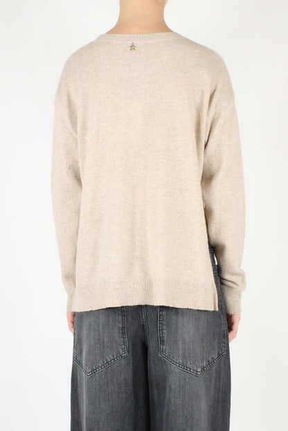 Oversized Asymmetric Crewneck Sweater