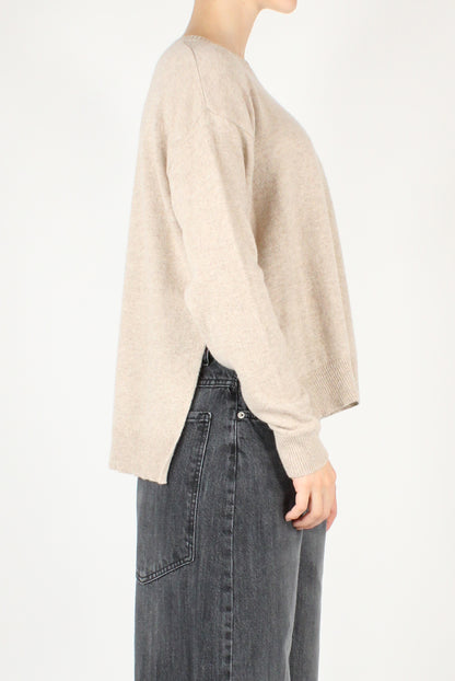 Oversized Asymmetric Crewneck Sweater