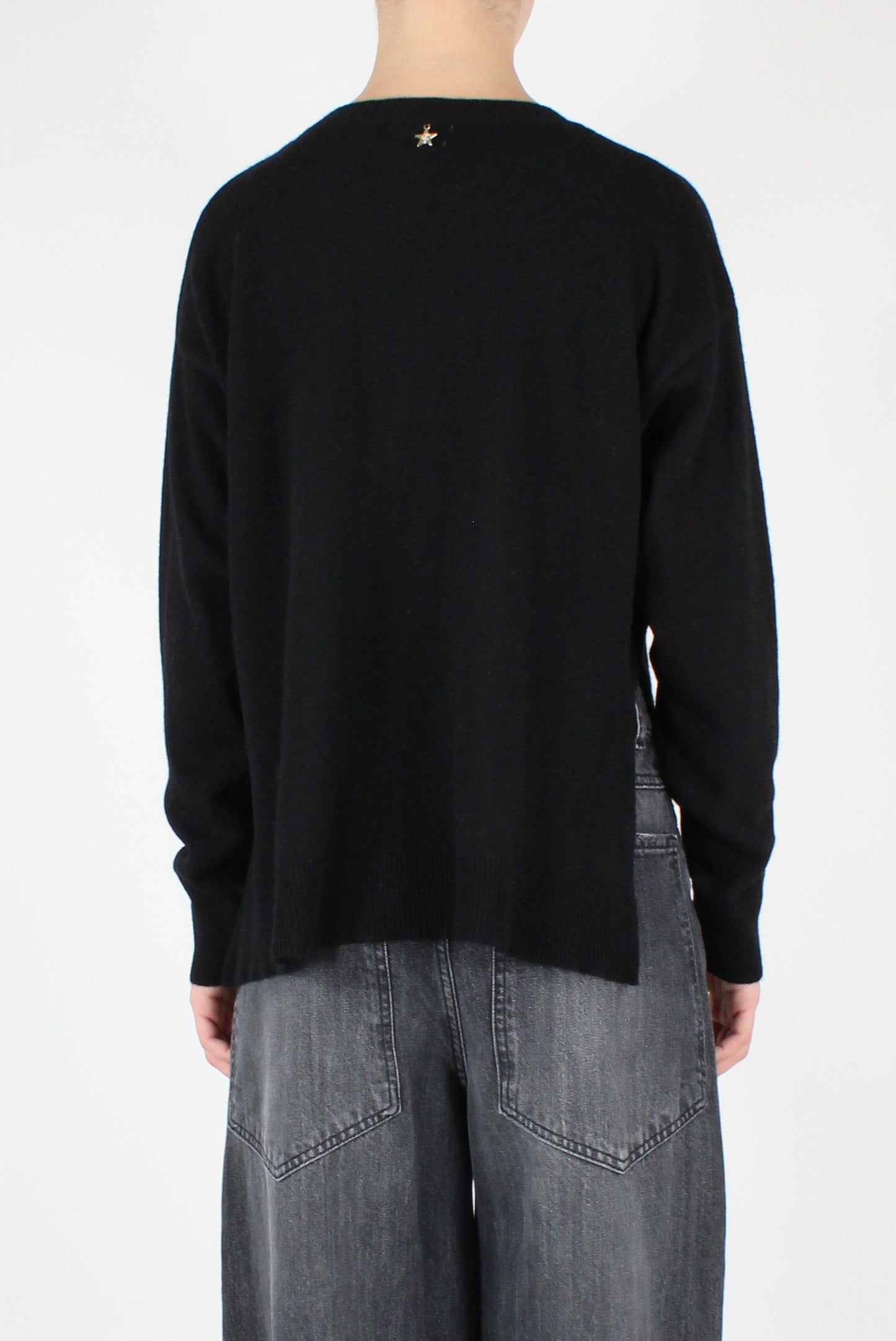 Oversized Asymmetric Crewneck Sweater