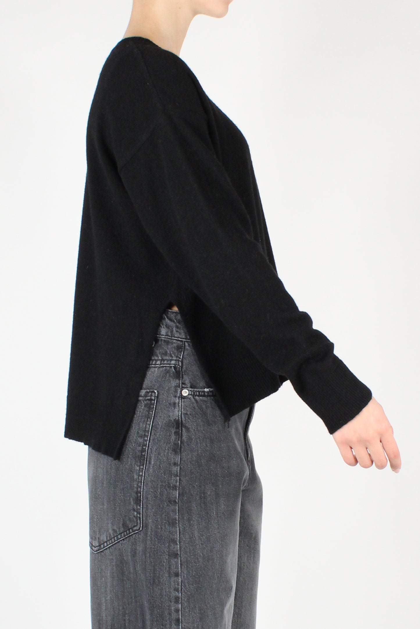 Oversized Asymmetric Crewneck Sweater