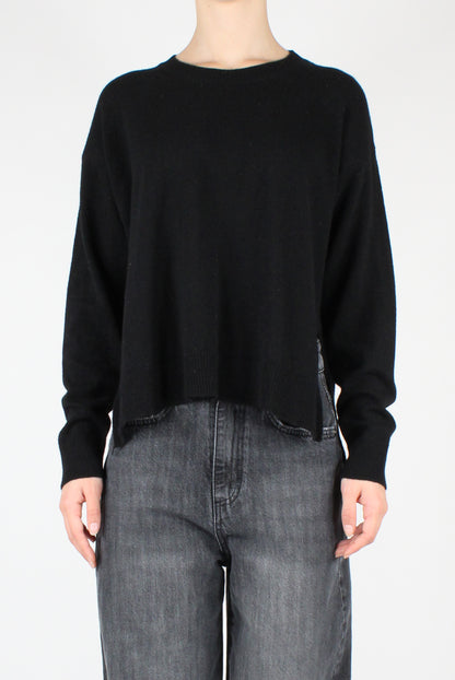 Oversized Asymmetric Crewneck Sweater