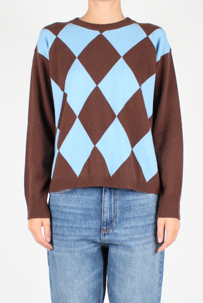 Two-tone Argyle Sweater