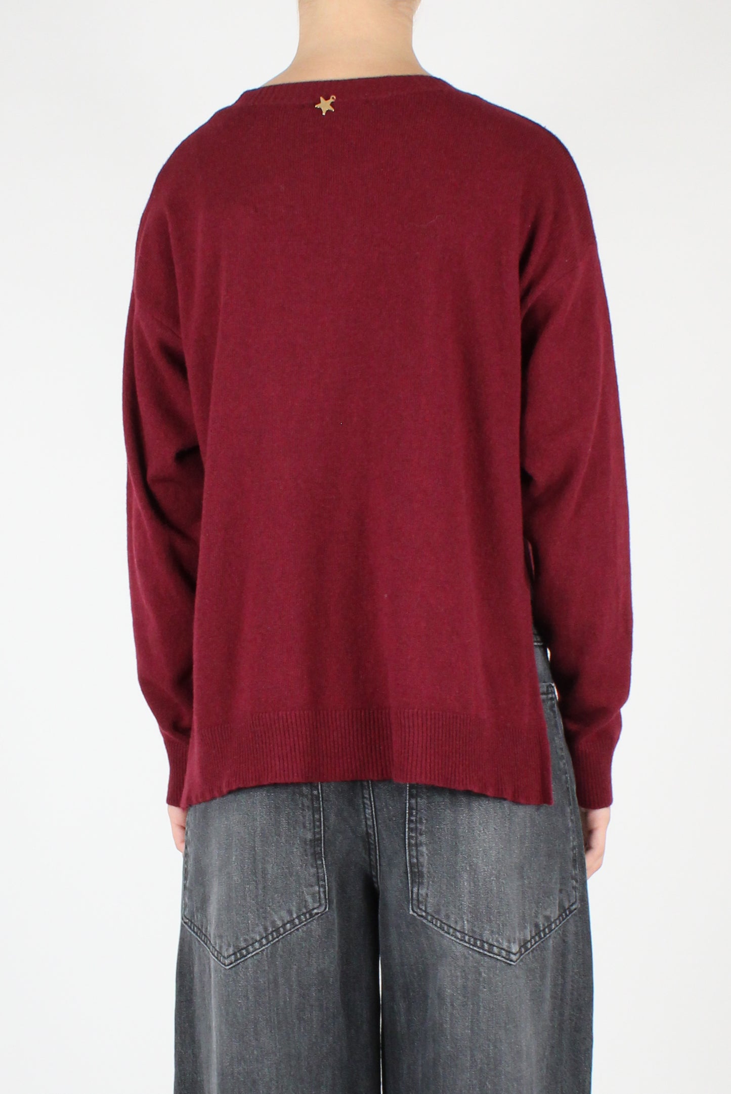 Oversized Asymmetric Crewneck Sweater