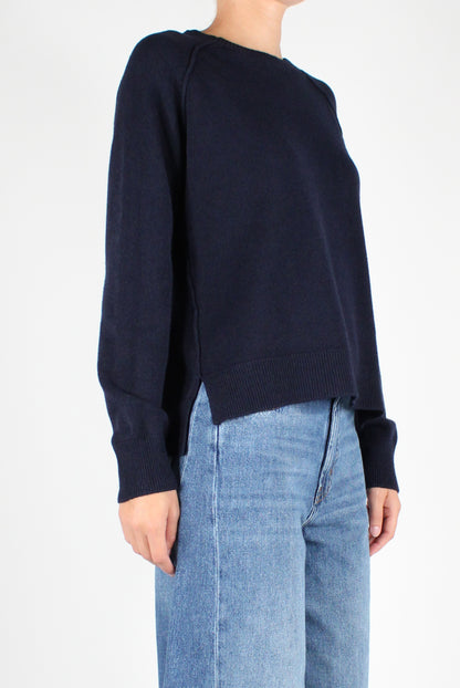 Asymmetric Crewneck Sweater