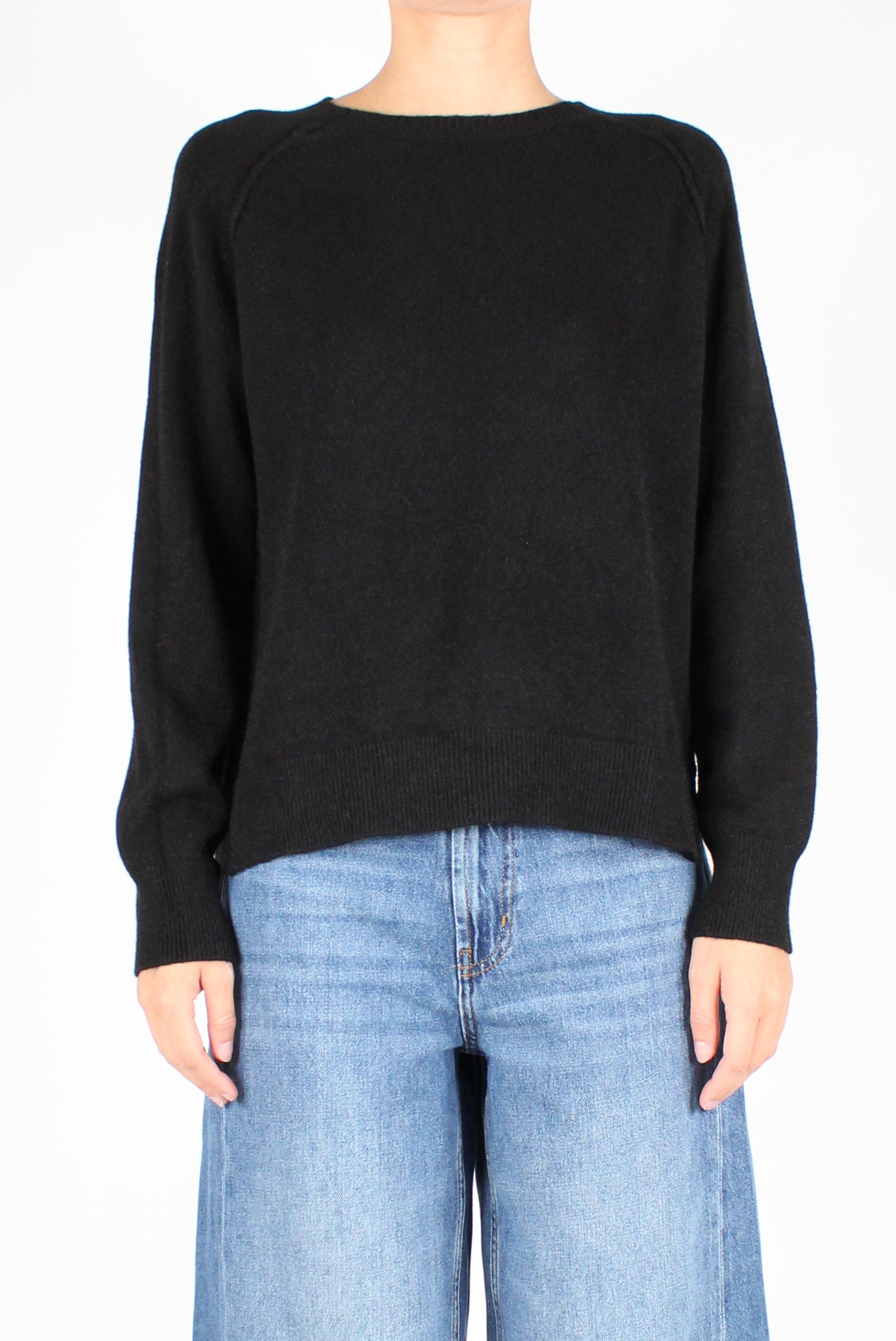 Asymmetric Crewneck Sweater