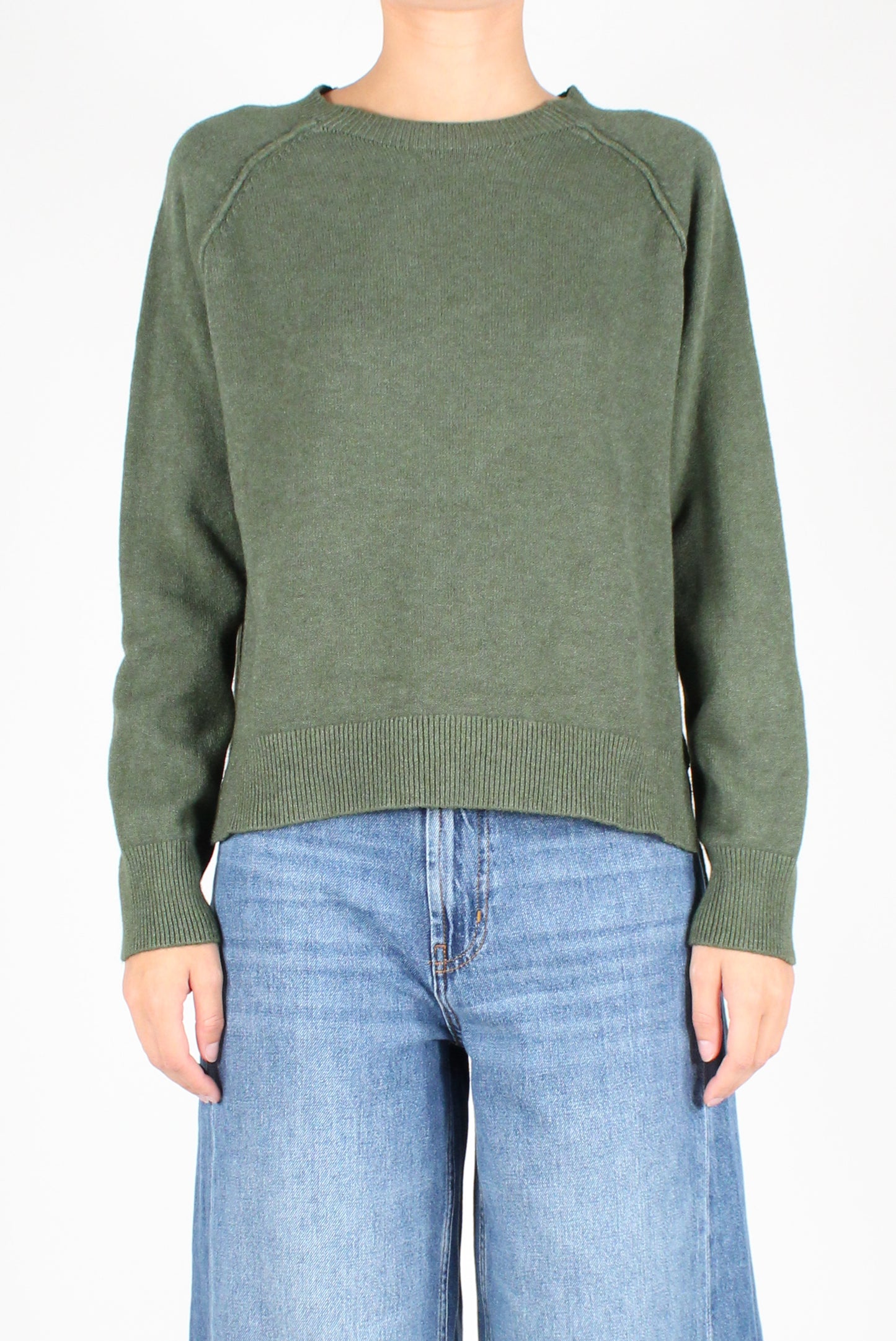 Asymmetric Crewneck Sweater