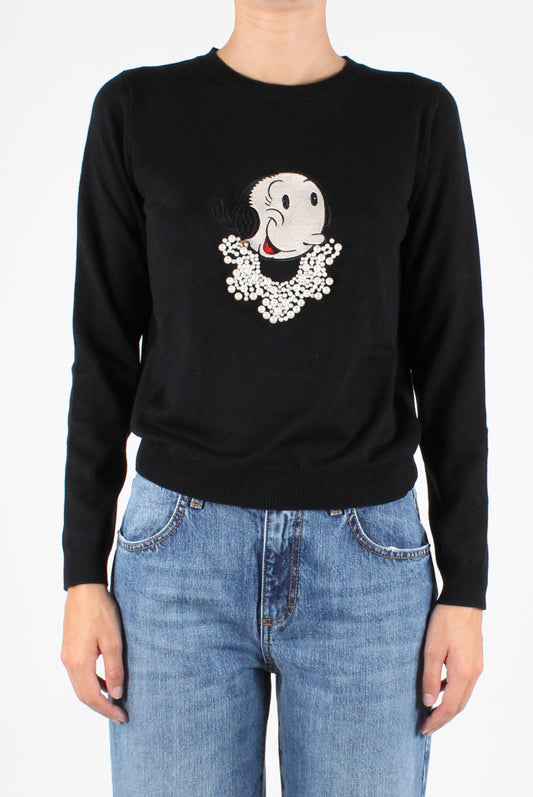 Olivia Embroidery Crewneck Sweater