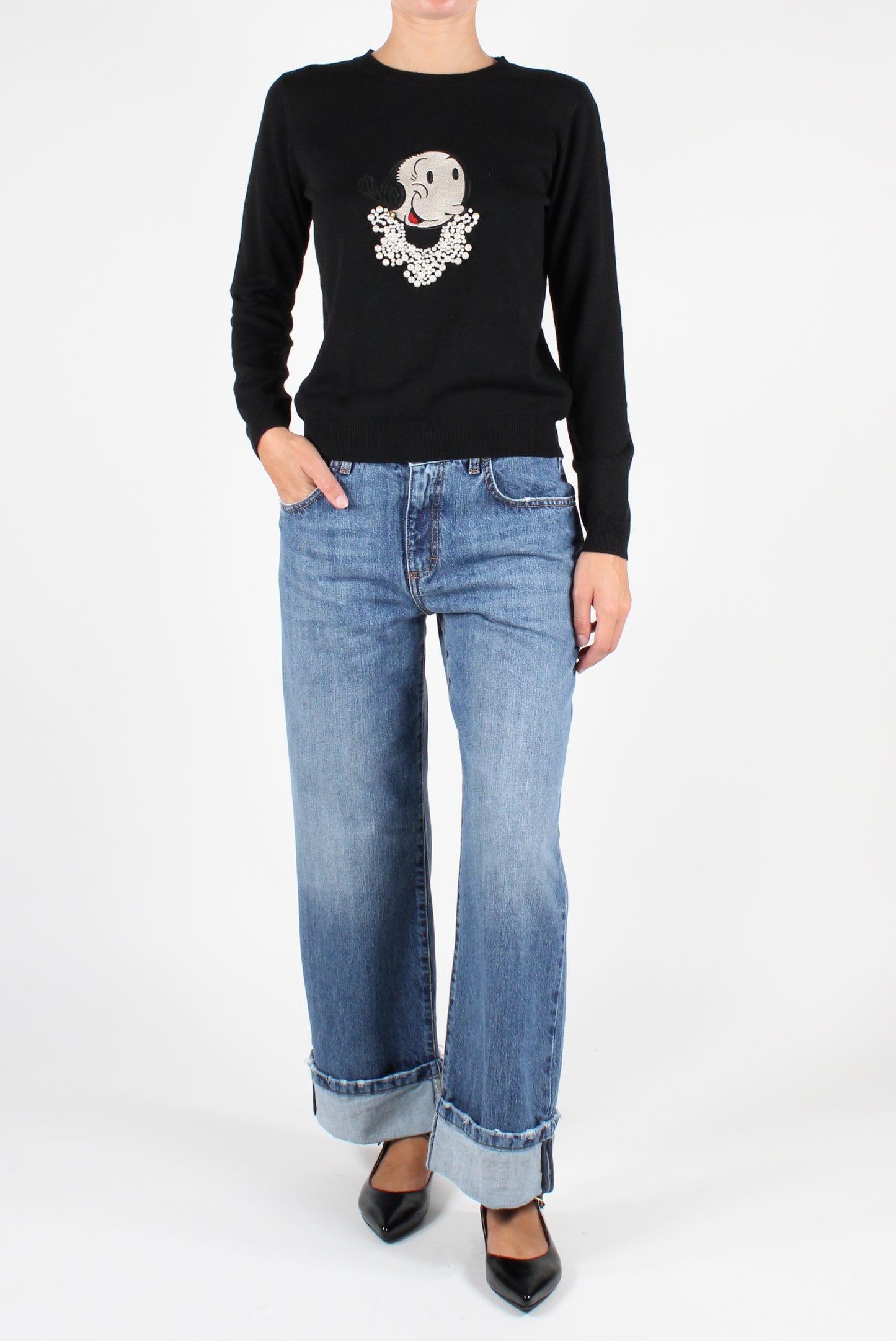 Olivia Embroidery Crewneck Sweater