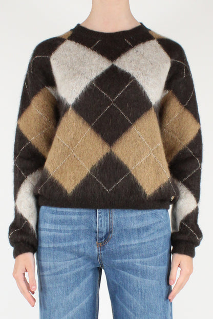 Maglione a Losanghe con Lurex