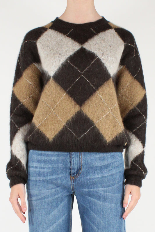 Maglione a Losanghe con Lurex