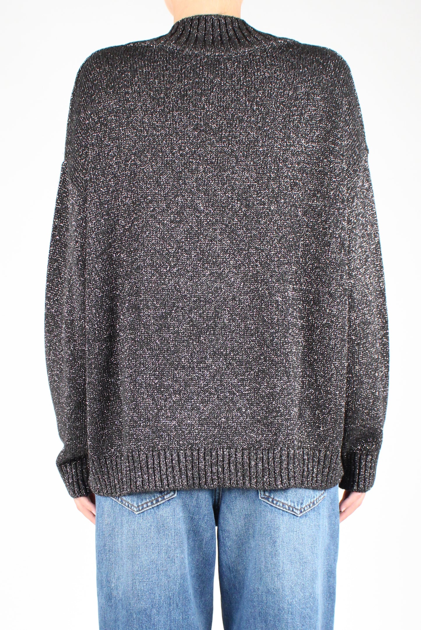 V-Neck Sweater with Lurex