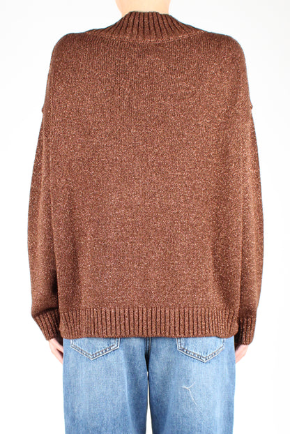 V-Neck Sweater with Lurex