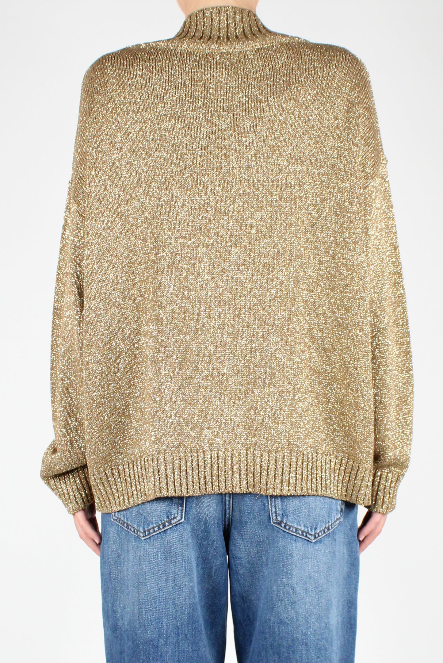 V-Neck Sweater with Lurex