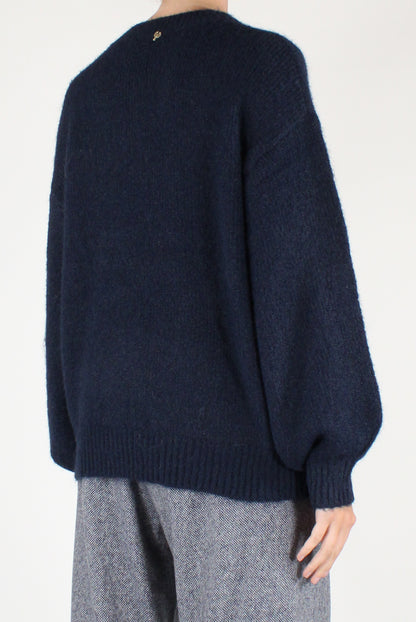 Maglione con Fiori Ricamati