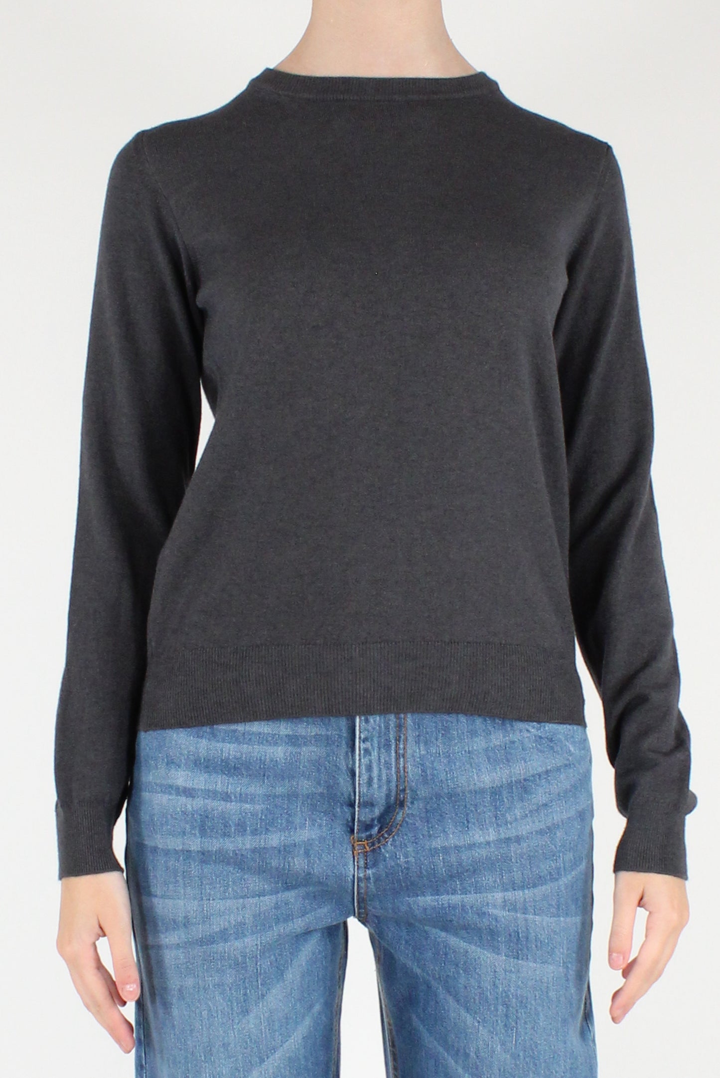 Maglione Girocollo Misto Viscosa