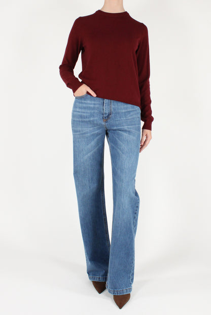 Maglione Girocollo Misto Viscosa