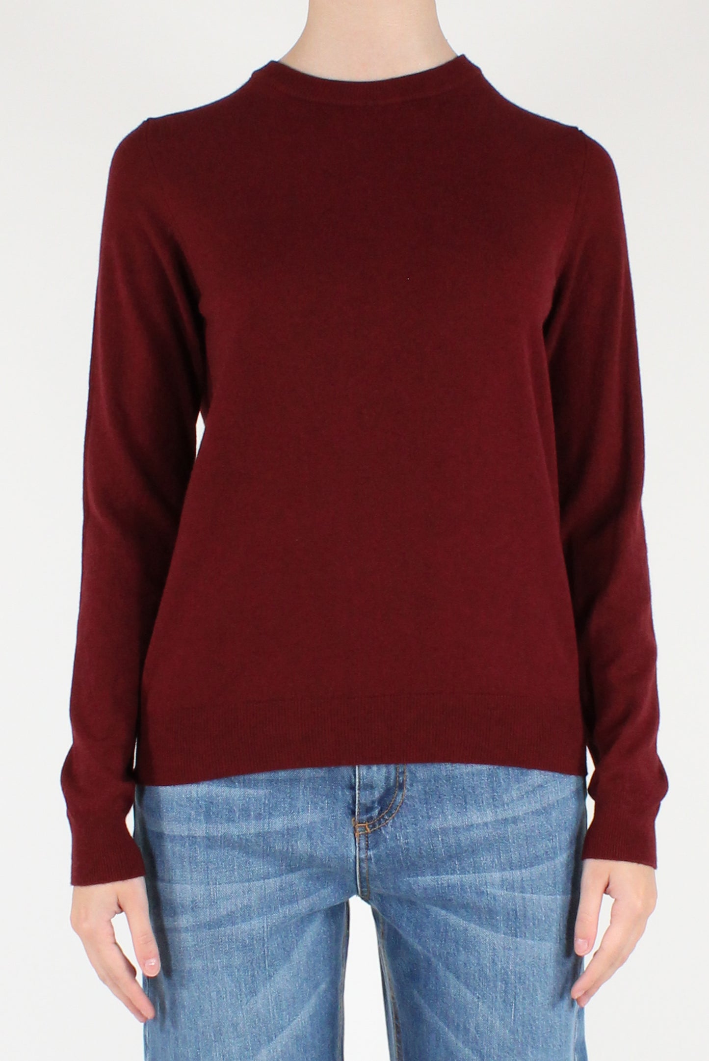 Maglione Girocollo Misto Viscosa