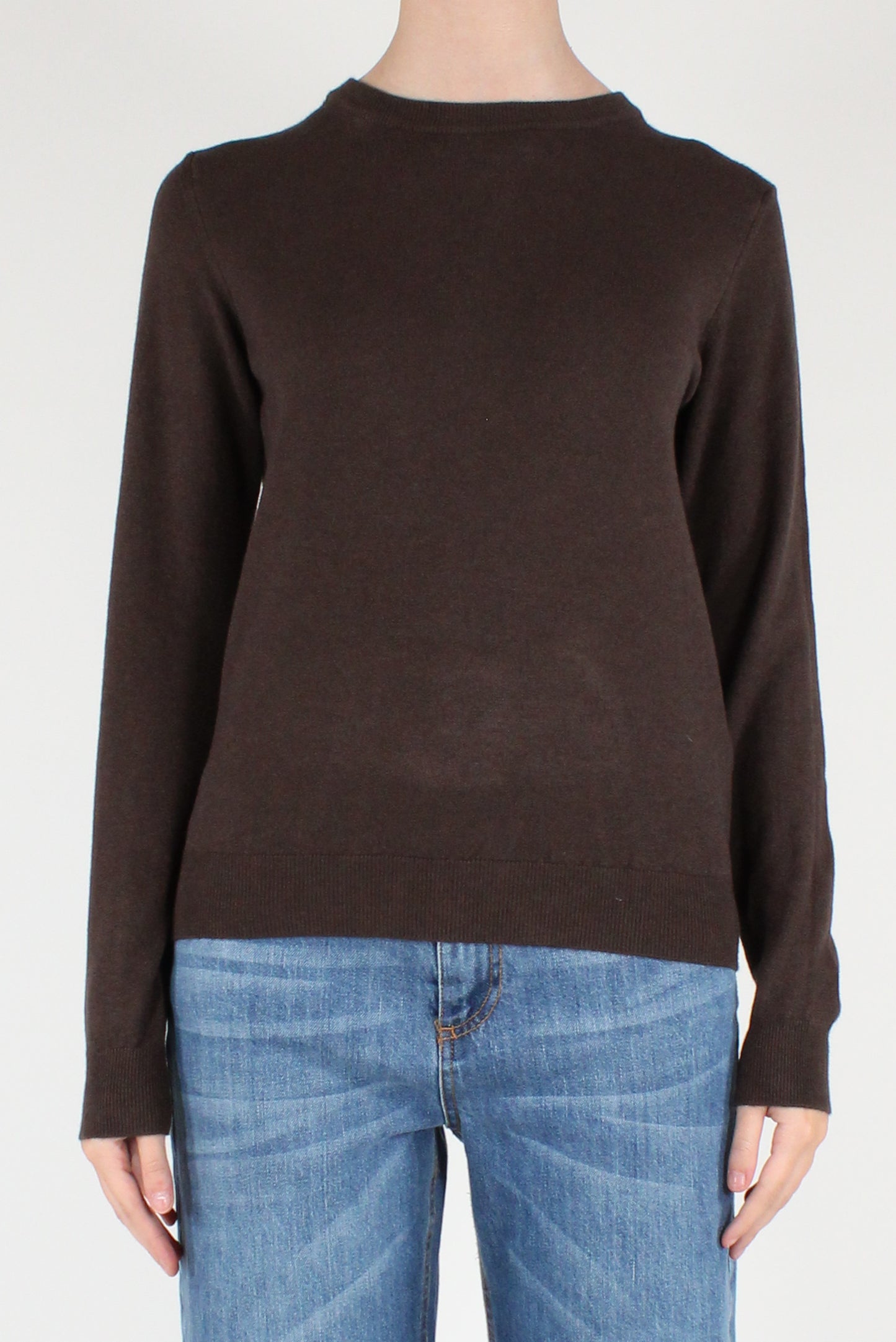 Maglione Girocollo Misto Viscosa