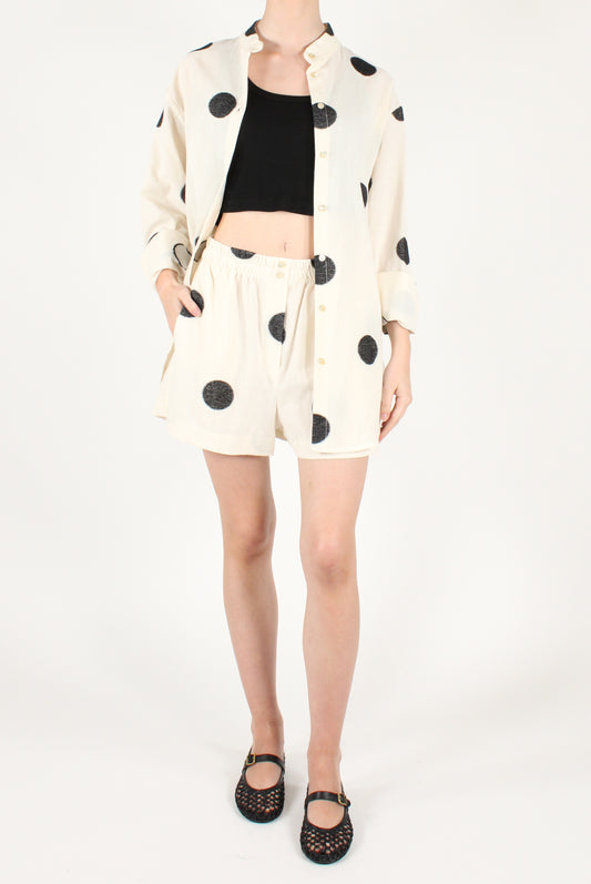 Camicia Lunga Maxi Pois