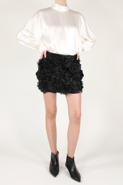 Minigonna con Rose 3D