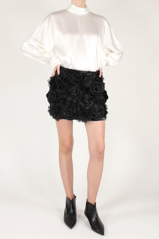 Minigonna con Rose 3D