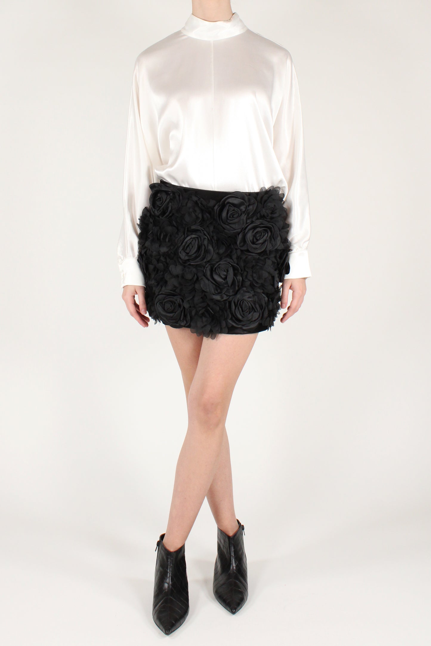 Minigonna con Rose 3D