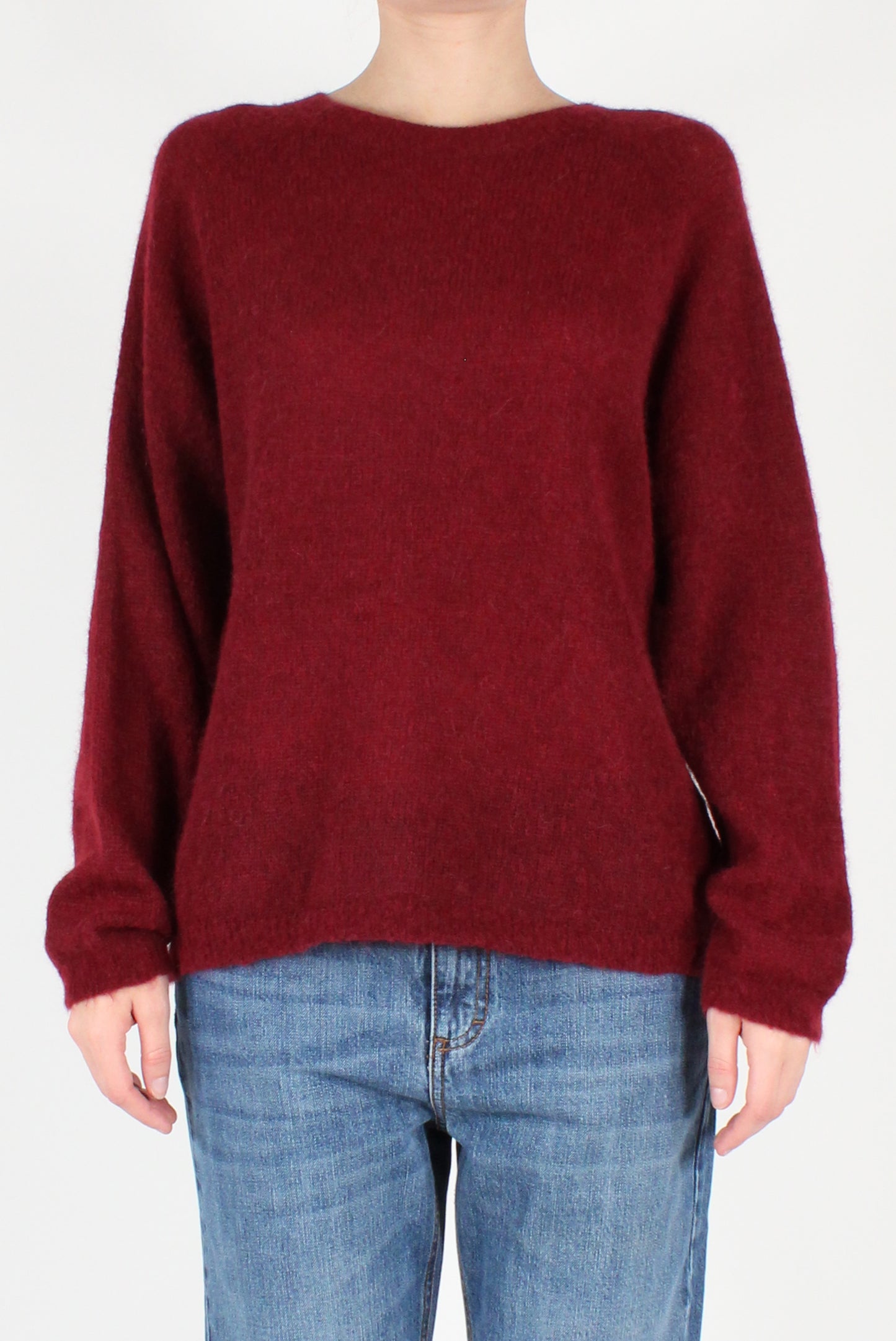 Alpaca Blend Round Neck Oversized Sweater