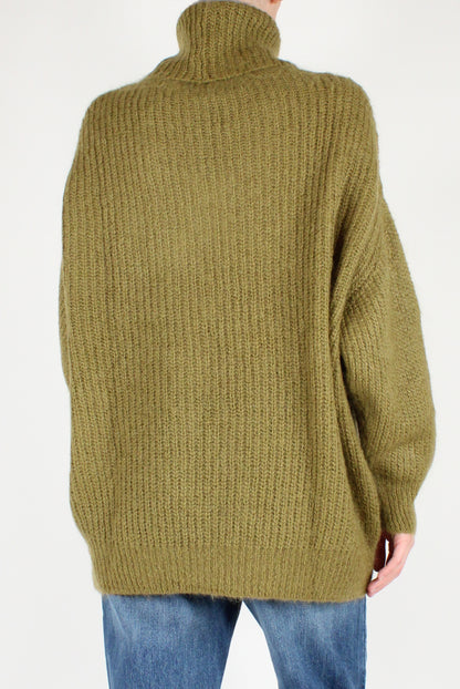 Maglione Dolcevita Over Misto Mohair