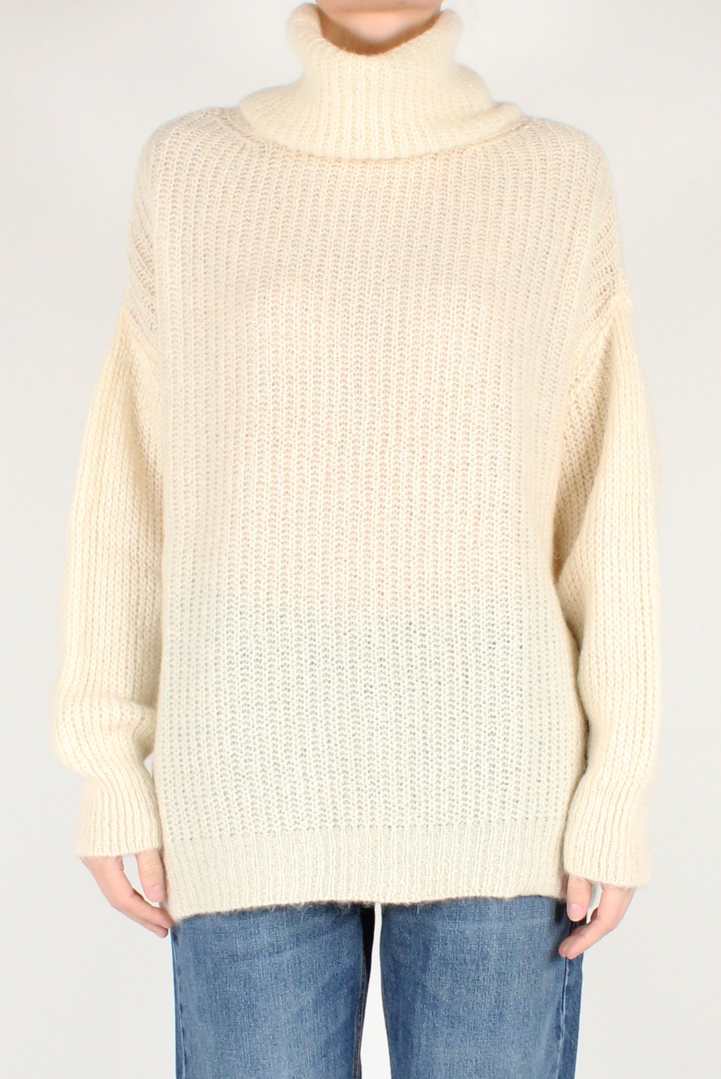 Maglione Dolcevita Over Misto Mohair