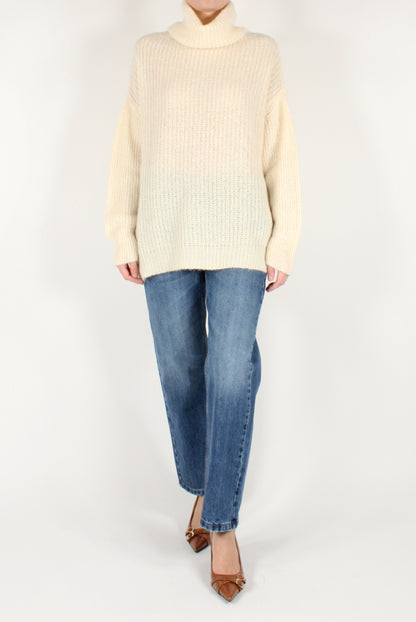 Maglione Dolcevita Over Misto Mohair