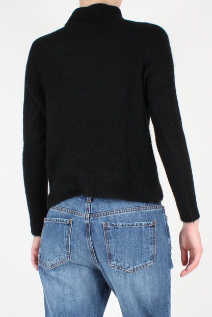 Mohair Blend Fitted Turtleneck