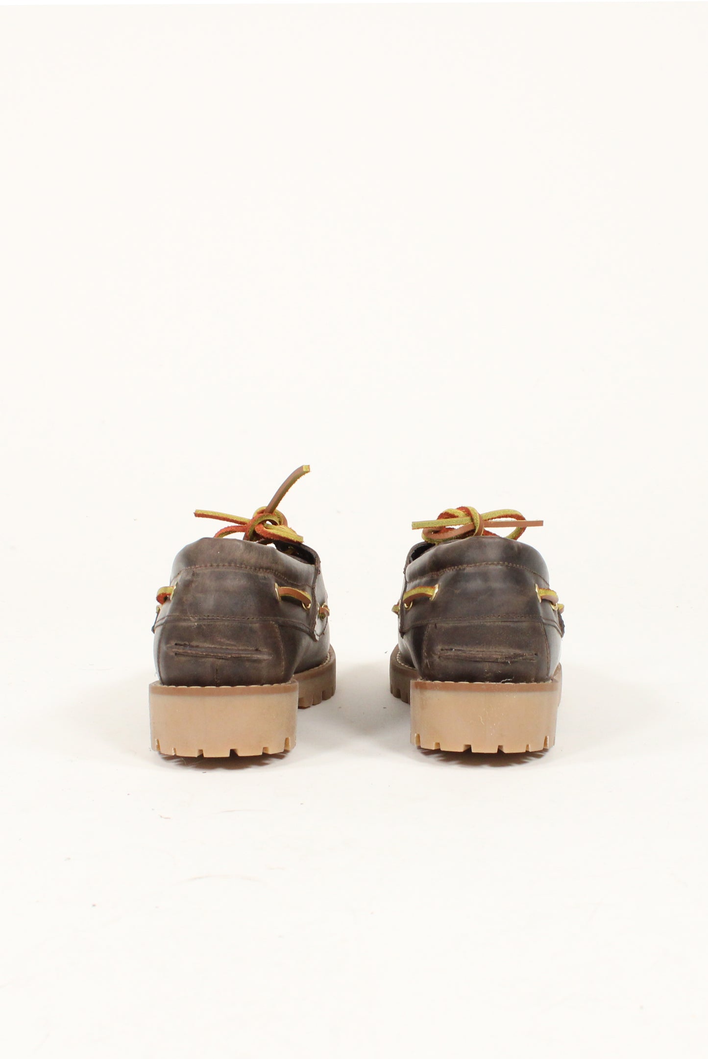 Oiled Leather Lace-Up Loafers